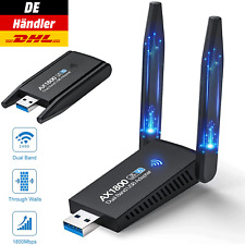 WLAN USB 3.0 Adapter 1800Mbps WiFi 6 Stick Dual Band 5GHz für PC Laptop Antennen