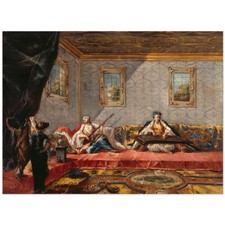 Giovanni Antonio Guardi, Zwei Odalisken musizieren im Harem 11003000953