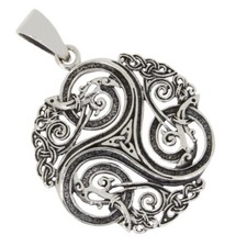 Triskele Anhänger Silber 925 Spirale Kelten Wikinger Germanen Schmuck b800