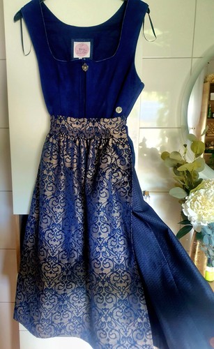 Marjo dirndl midi dunkelblau - marjo, midi,