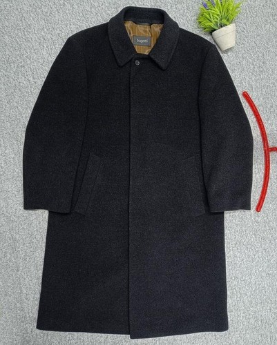 Men bugatti coat black wool - black, m