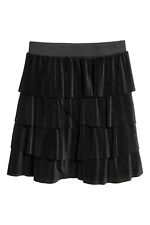 Damen Rock Plisse Rock Schwarz