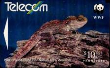 Card Phonecard New Zeland 1993 Wwf Tuatara (Reverse B) 141C1
