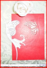 Stanzformen Prickelschablone Stickschablone Schmetterling  ca. 5 x 14,5 cm  