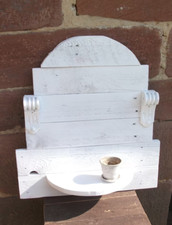 Massives ShabbyChic Wandregal Deko weiß 101