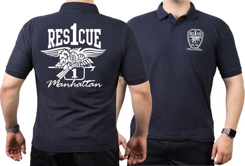 Poloshirt navy rescue 1 - navy,,