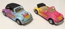 2 STÜCK VW KÄFER MODELLAUTOS CABRIOLETS VOLKSWAGEN 1:36 WELLY CUSTOM BUG CABRIO
