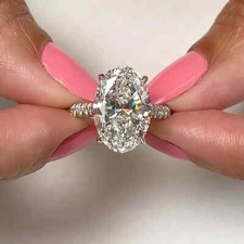 4,25 ctw Ovalschliff Moissanit