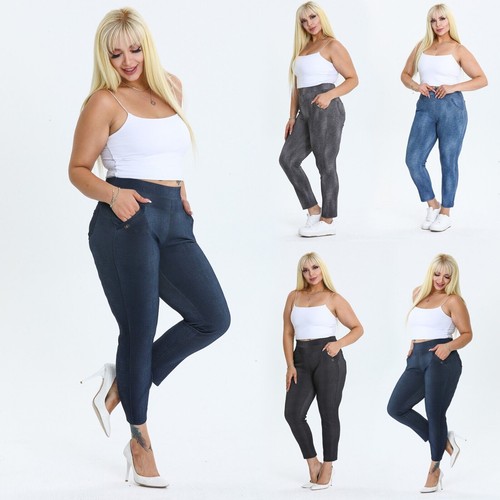 Damen hose high waist stretch - damen,