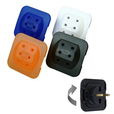 Kopp 3-fach Euro Adapter Stecker dreifach Steckdose blau orange schwarz weiß