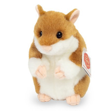 Hermann Teddy Kuscheltier Hamster 16 cm hockend goldbraun/weiß Plüschhamster
