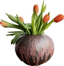 Otto Keramik große Kugelvase Fat Lava Vase  Mid Century Modern Pottery