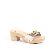 SCHOLL - DAMEN HOLZSOCKEL ANGELABSATZ IBIZA LIGHT GOLD