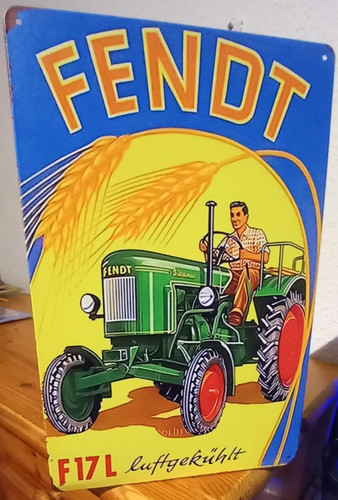Blechschild fendt traktor - ,