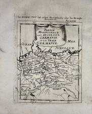 Alain M. Mallet, Map of Ancient Germany. Copper engraving, 1719.