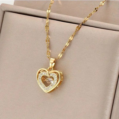 Herz kette 585er gold - herz,