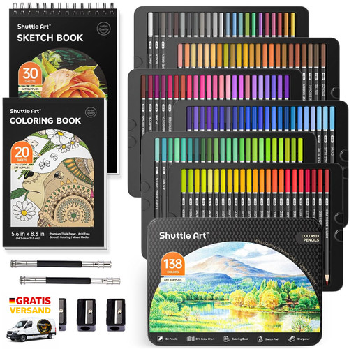 Buntstifte set 138 stück - buntstifte,