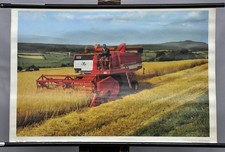 Landwirtschaft Foto Poster Wandbild Rollkarte Mähdrescher Ernte