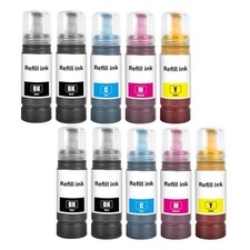 10x Epson Ecotank 104 102 Nachfüll Tinte Tintenflasche ET2700 3750 4750 ET-2726