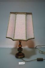 Vintage Tischleuchte Fenster Lampe Braun Goldfarben Messing E27