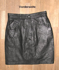 kurzer LEDERROCK / Minirock / ROCK aus Lamm- Nappaleder in schwarz ca. Gr. 32