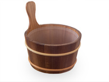 Sauna Aufgusskübel aus Thermo-Espe 4 Liter Blumenberg Massivholz Saunakübel