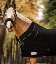 Pferde Abschwitzdecke Fleecedecke Waldhausen Modern Rose - schwarz 155cm