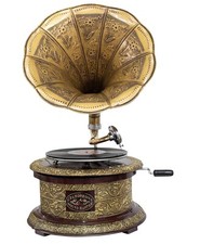 Nostalgie grammophon rund - grammophon,