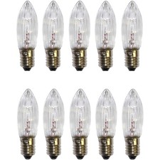 E10 Halogen Glühbirnen, Ersatzkerzen, 34V, 3W, Warmweiß, Lichterkette, 20 Stück