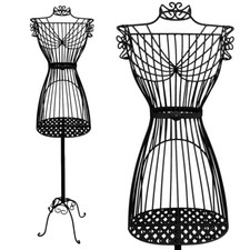 Metall Schneiderpuppe Schneider Büste Schaufensterpuppe Antik P-14202 schwarz