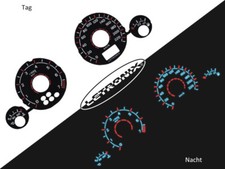 LETRONIX Plasma Tacho Tachoscheiben EL-Dash Opel Astra G 0-220Km/h BLACK