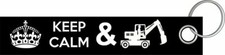 Keep Calm Bagger Baggerfahrer Baustelle Bau Schlüsselanhänger Lanyard 3x16cm