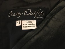 Crazy Outfits Leder Rock Bodenlang Gr. 14 mit 2 Schlitzen eng geschnitten