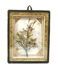 Haarbild Votivgabe Ex-Voto 19 Jh. Tirol