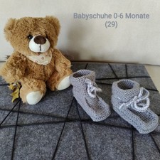 Babyschuhe handgestrickt 6 - babyschuhe, 0-6