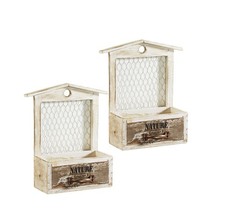 2x Mini Holz Pflanzschale