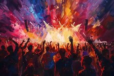 Musik Festival Leinwand Bild