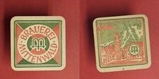 Mittenwald rote Häuser Brauerei Bierdeckel Bier