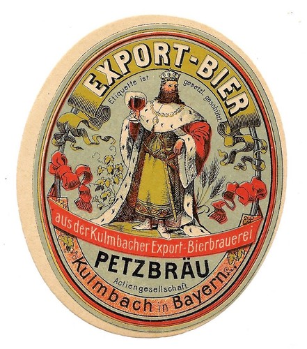 Altes bieretikett petz bräu - altes, petz-bräu