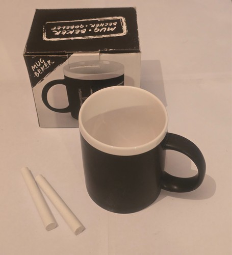 Kreide becher tasse schwarz - tasse,