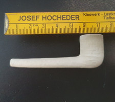 Weckmann Pfeife - Tonpfeife - weiß - ca. 7 cm lang