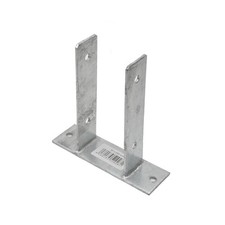 Pfostenträger U-Form zum aufschrauben mit Platte verzinkt