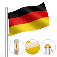 Fahnenmast Stab Stabil Silber