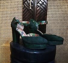 Miss L Fire Christie Wildleder Grün Schlange Gr39