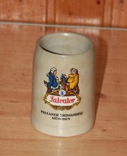 Salvator Bierkrug Steingut Keramik Steinzeug 0,5 L optisch neuwertig