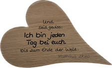 Holzherz mit Lasergravur  Holz