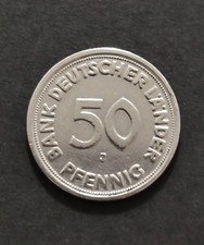 50 Pfennig Münze 1949 Bank