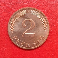 2 Pfennig 1969 J Bankfrisch/ Stempelglanz. siehe Bilder. magnetisch !