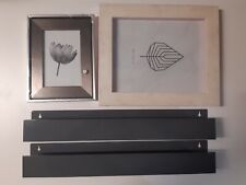2 x Bilderleiste Metall grau 45 cm  und 2 Bilderrahmen OVP 20 x 25 und 10 x 15