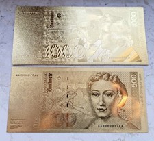 🌟 Satz DM Geldscheine Deutsche Mark Banknoten in Gold, Rarität 🌟